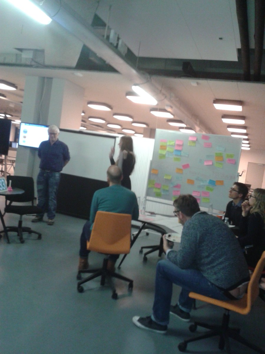 PeterKHald's tweet image. Students pitching all the great ideas from our #smartlibrary workshop at #dtulibrary