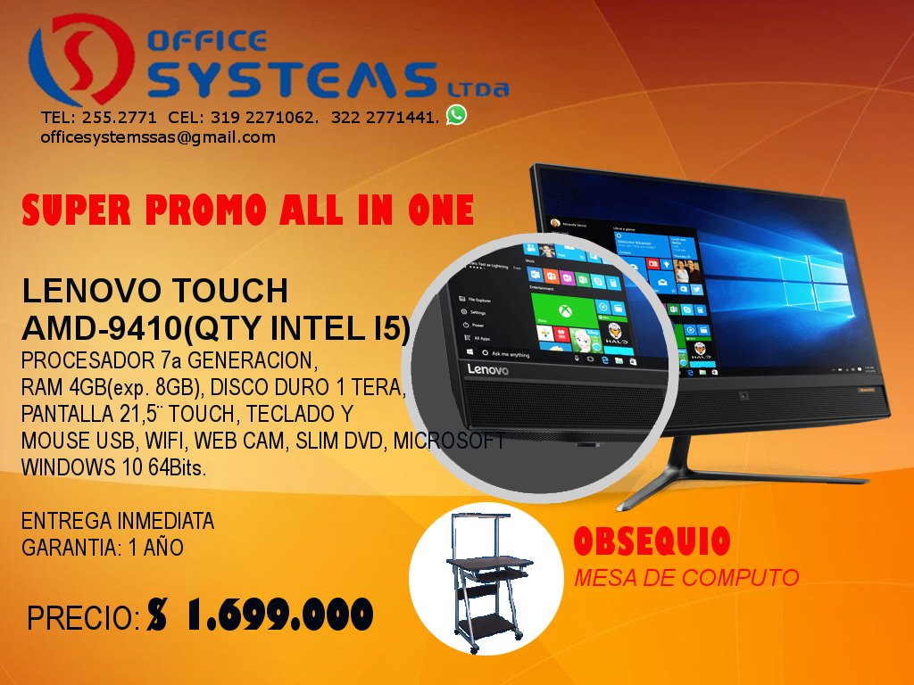 officesystemssa's tweet image. SIN COMPU?
NUEVO ALL IN ONE PARA TI Y TU FAMILA ..SUPER PROMO LENOVO TOUCH, APROVECHA YA!!!
#FelizJueves #Officesystemsloquieroya