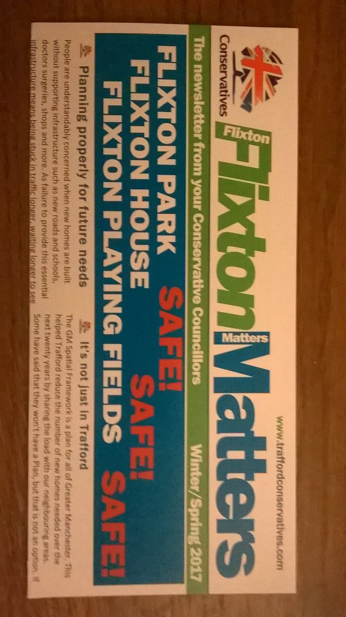 PaulLally74's tweet image. On track 2 delivery 2 every home across Flixton - latest Flixton Matters @SUconservatives #FlixtonPark #FlixtonHouse #PlayingFields SAFE