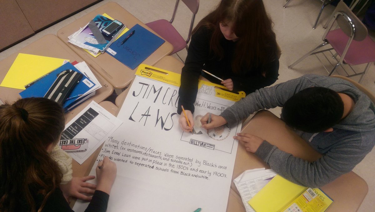 MrsMCabral's tweet photo. Creating knowledge: 8th graders teach each other about Civil Rights @Principal_Vance @AP_Homen @JGreenway232 @MsFillipino @gregarruda1 https://t.co/Dk706WsIt4