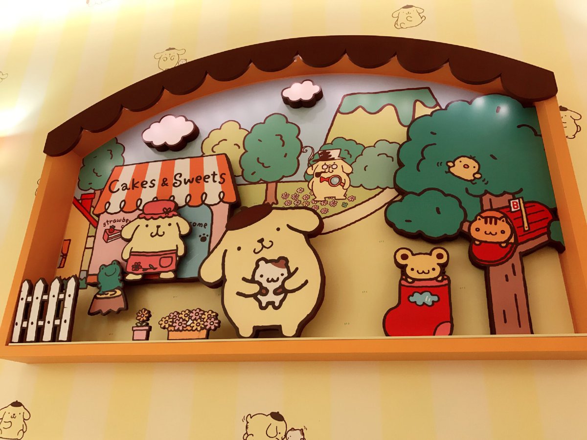 浦島坂田で原宿のポムポムプリンカフェいってきたよ＼＼\٩( 'ω' )و