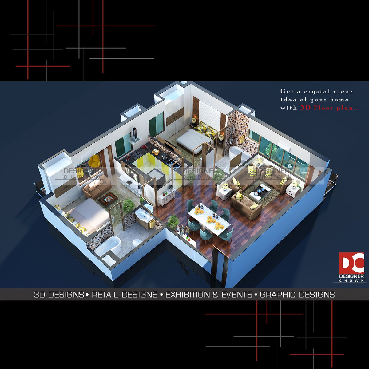 designerchowk's tweet photo. Get a crystal clear idea of home with 3D FLOOR PLAN.
Have a good day. https://t.co/c2hxxTNe6z