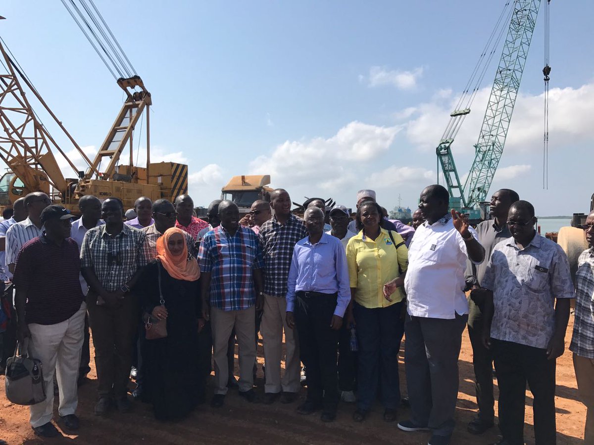 TransportKE's tweet photo. Transport PS @wnyakera jointly with @lapsset board &amp; Mgnt took a Parliamentary Transport committ. to Lamu Port~20%+ of site work is complete https://t.co/2giWwrEtKs