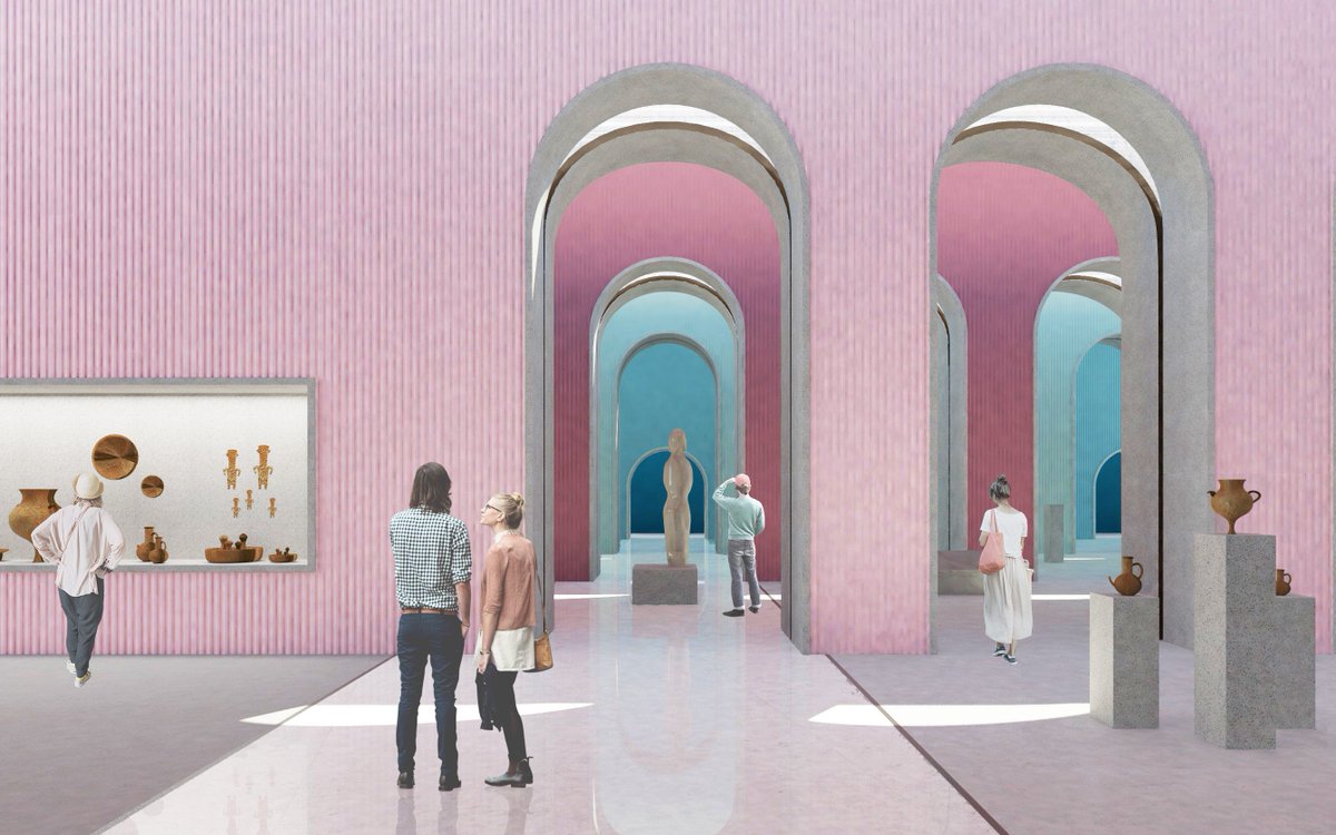 PHASE3_AD's tweet photo. We bring layered colour to museum interiors in our competition entry for the #newcyprusmuseum 
#architecture #interiordesign #gallery https://t.co/IxwfsP0iaW