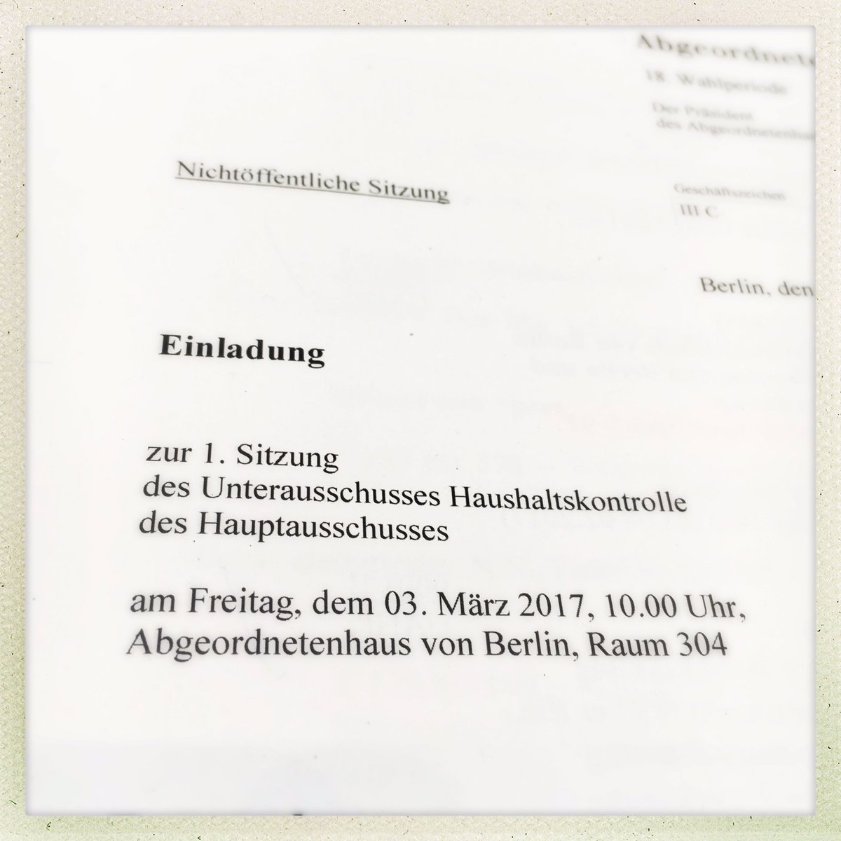 AusBaerlin's tweet photo. Jetzt startet die konstituierende Sitzung des Unterausschusses Haushaltskontrolle.

#UAHK #AGH https://t.co/bnFE7uLtRN