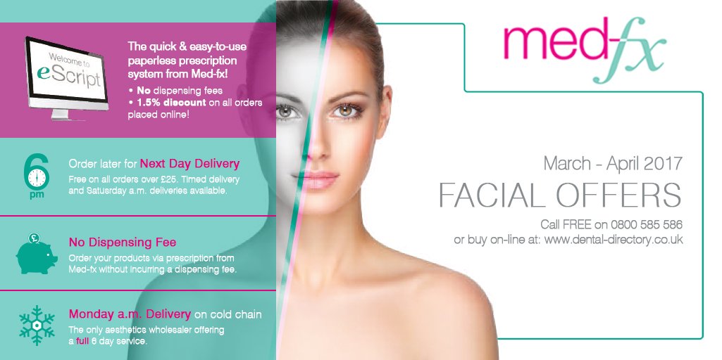 Our March offers are now available online at medfx.co.uk or call us free on 0800 783 0605.