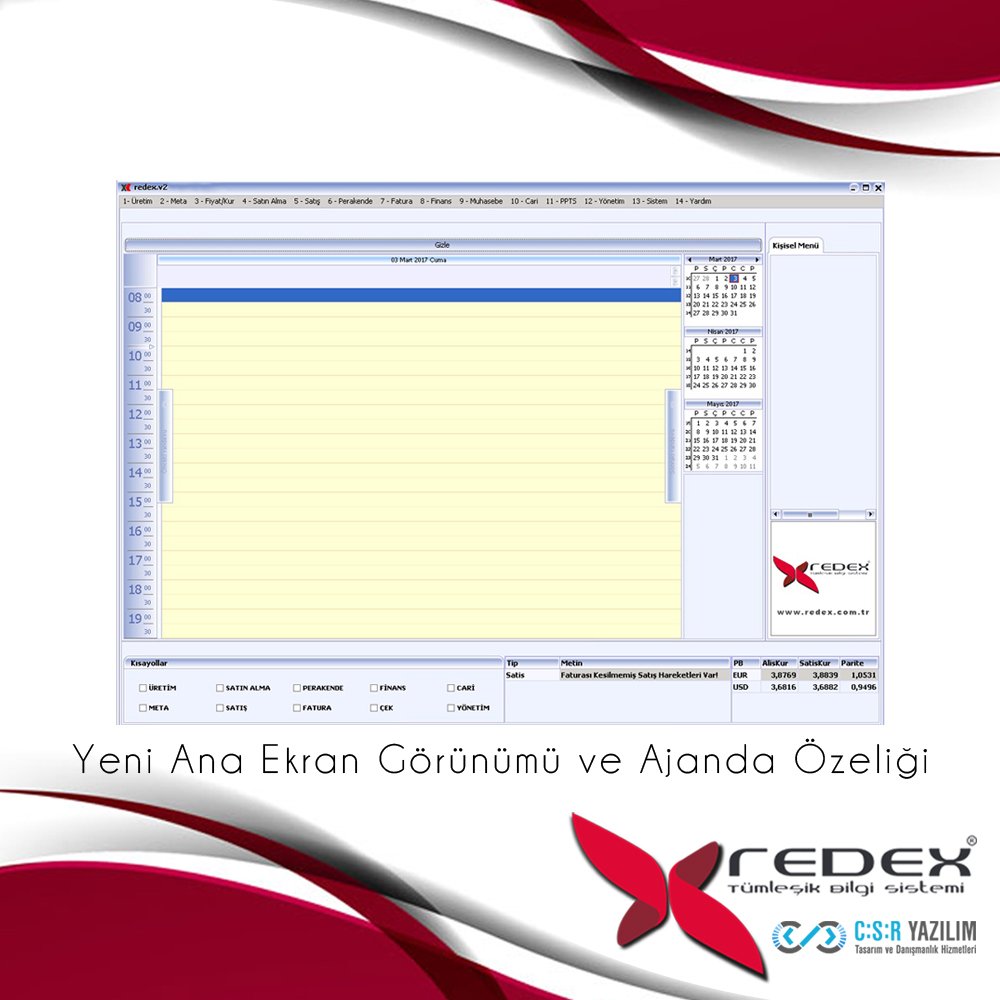 redexerp's tweet photo. Redex'in Yeni Ana Ekran Görüntüsü ve Ajanda Özelliği https://t.co/R0cyxdSY4f