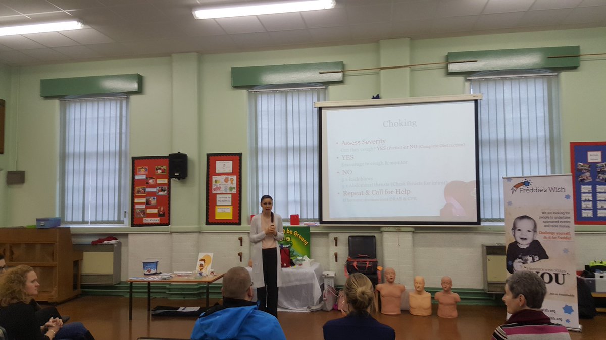 Freddies_wish's tweet photo. A year on from our first #firstaid course and we are back at Race Leys infants learning about #choking #5backblows #5abdominalthrusts https://t.co/llEcmpbRFs