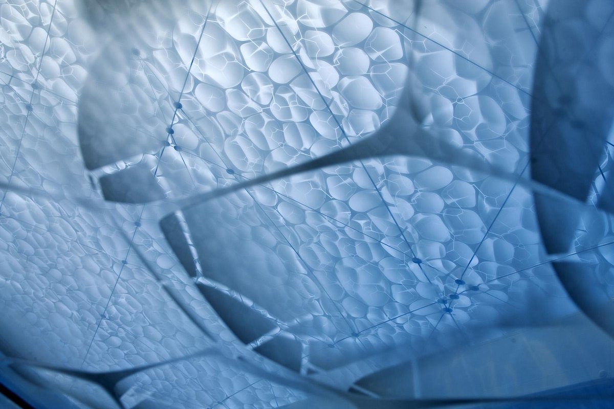 Ceilings_Plus's tweet photo. Bus Terminal, Aarau, Switzerland. Architect: Vehovar &amp; Jauslin Architektur. The world’s largest air-supported membrane. https://t.co/OBVHFzW7cU