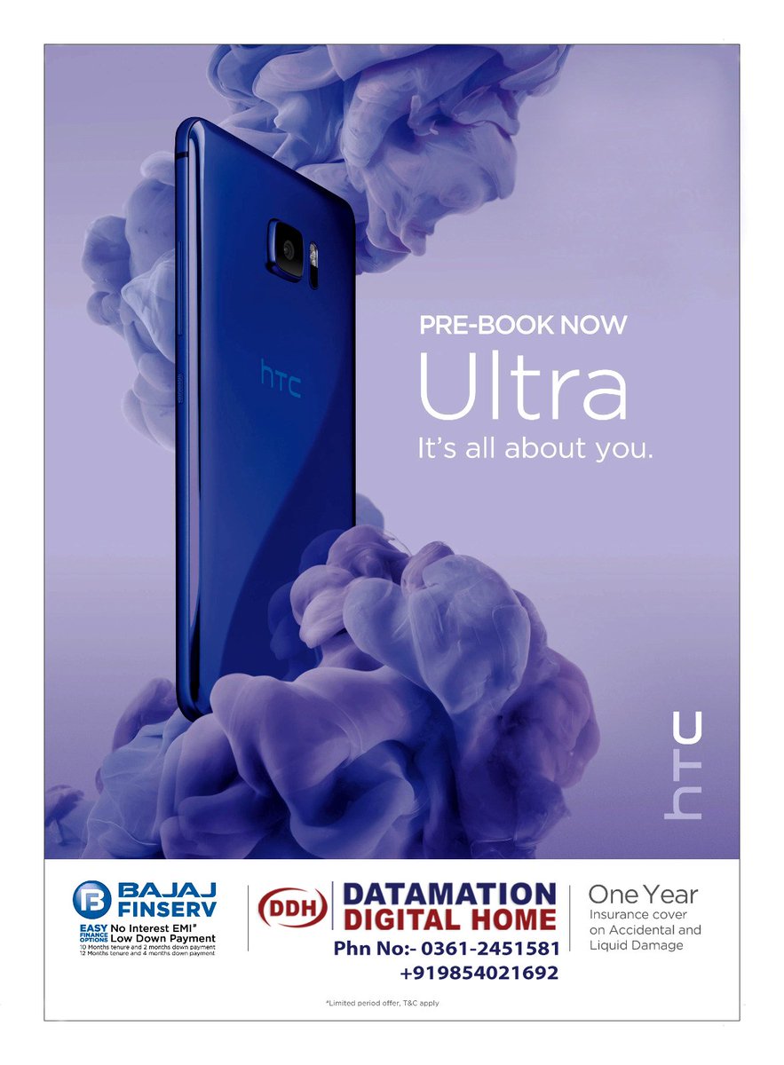 DatamationGuw's tweet image. Pre-Booking available for HTC U Ultra and HTC U Play in our show room #Datamation #Digital #Home
For Booking please contact @0361-2451581