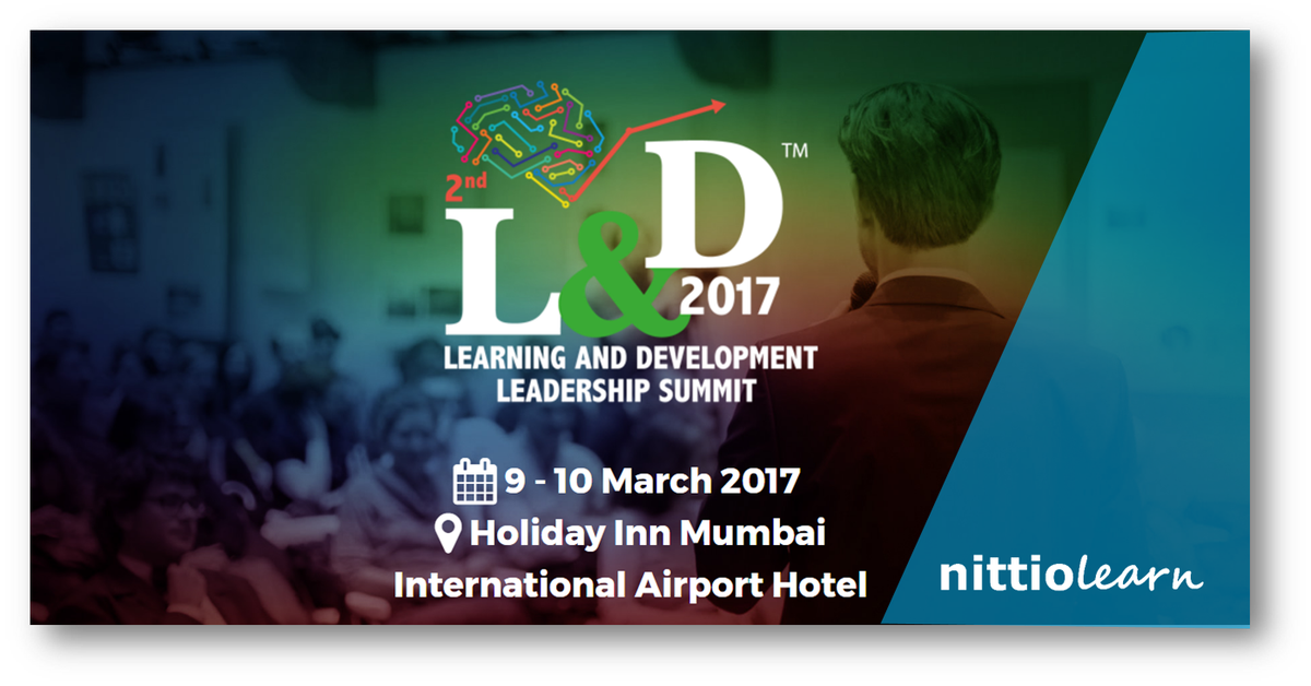 Join Nittiolearn at the L&amp;D leadership summit.  #onlinelearning, #corporatelearning, #corporatetraining