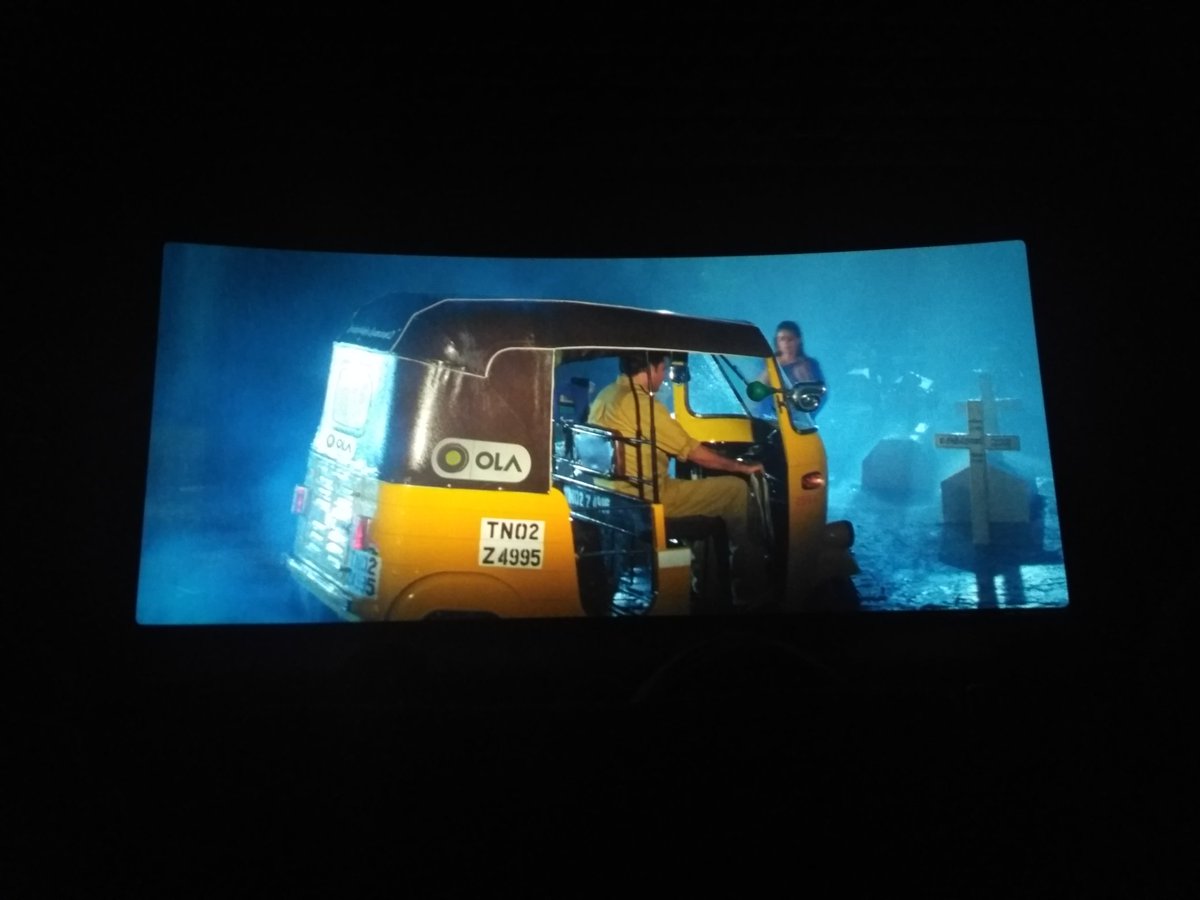 Vishwajith04's tweet photo. OLA stickers in #Baasha auto. Vera level da dei. 😂 https://t.co/4JNlfzFVE9