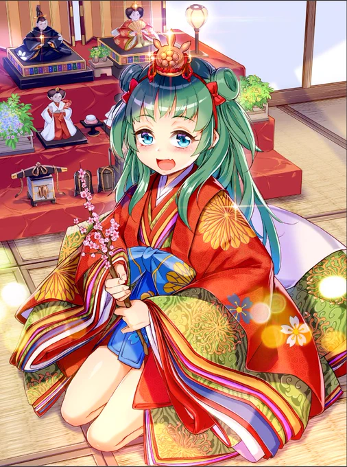 ギャングロードジョーかに今日公開されたひな祭りイベントのイラストです。日本の可愛い女の子たちが皆永遠に幸せになることを祈ります 