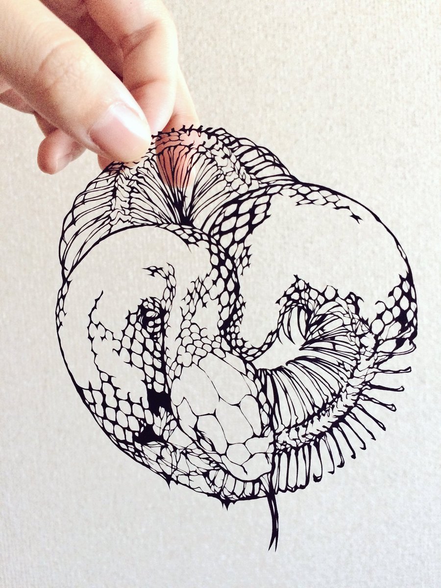 烏海 على تويتر 骸蛇 身体の解けた白い蛇 切り絵 烏海切り絵 烏海 على تويتر 骸蛇 身体の解けた白い蛇 切り絵 烏海切り絵