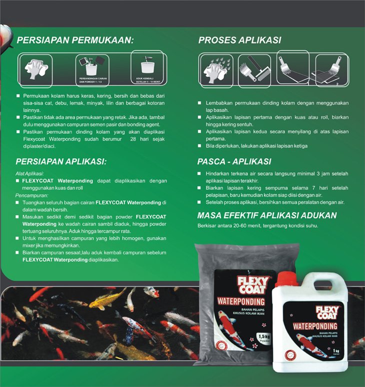 Cat kolam FLEXYCOAT WATERPONDING mudah diaplikasikan. Pastikan acian / plesteran sudah berusia 28 hari. Tersedia di:
bukalapak.com/rh_paint_shop/…