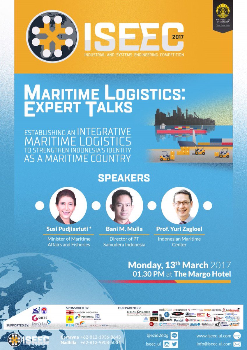 IMTIFTUI's tweet image. Good evening, Indonesia!

Improve your knowledge on Indonesia&apos;s maritime conditions by joining Expert Talks held by ISEEC 2017