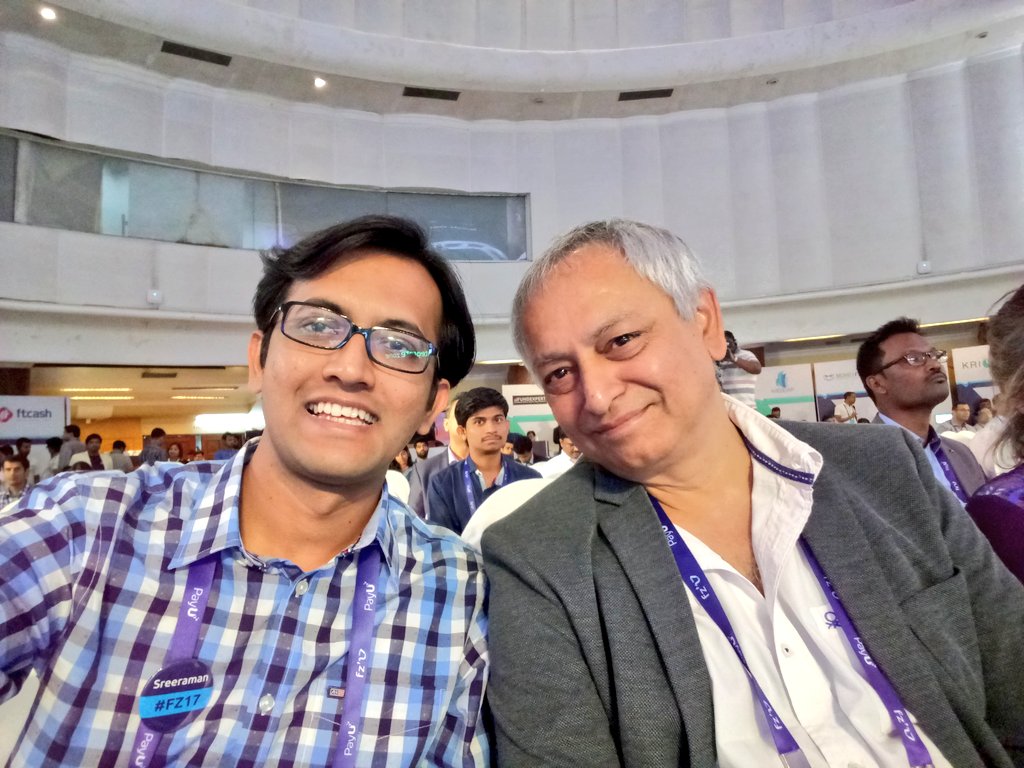 sreeraman's tweet photo. With @chakraberty at #FZ17 https://t.co/mZbrJn5G9U