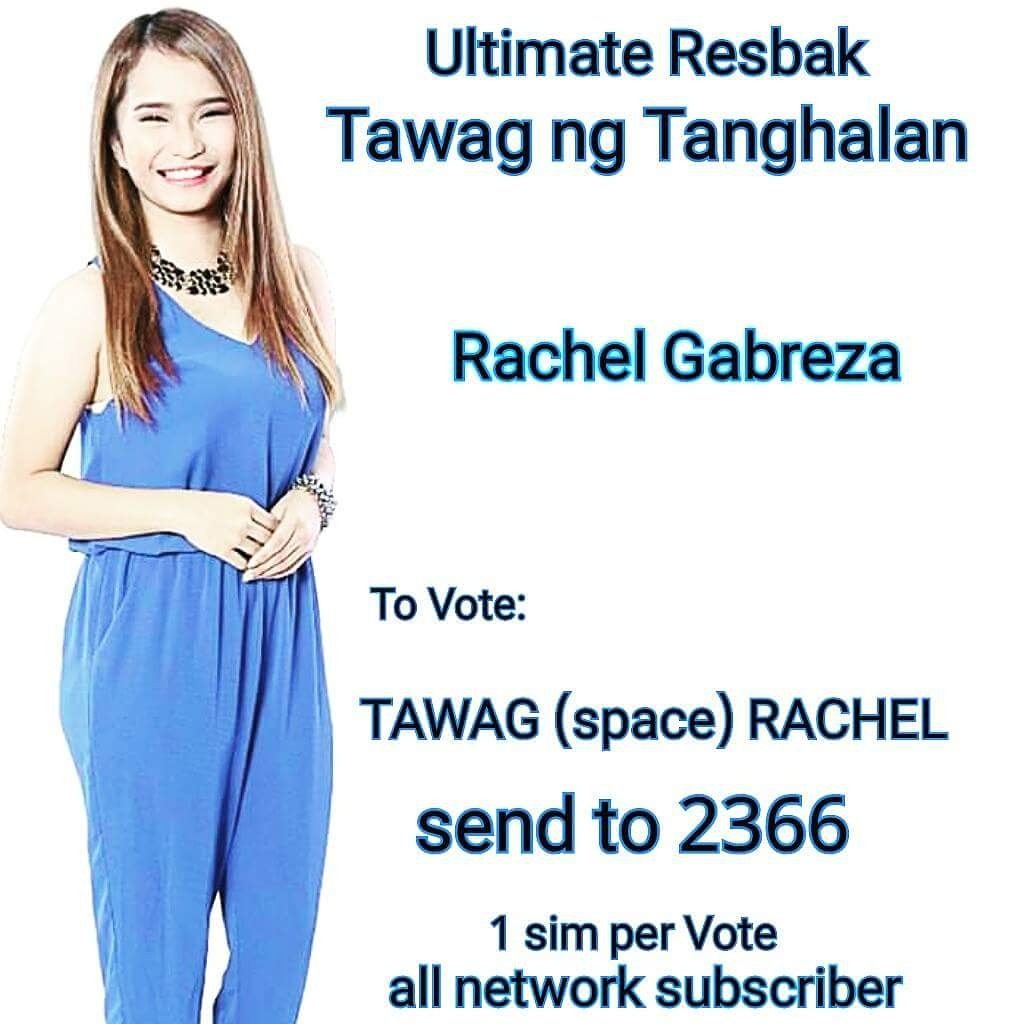 PrettyDamnThart's tweet photo. Voting lines are now open pls support
TAWAG(SPACE)RACHEL SEND TO 2366

#RachelGabreza https://t.co/4Ht7bc6SN8