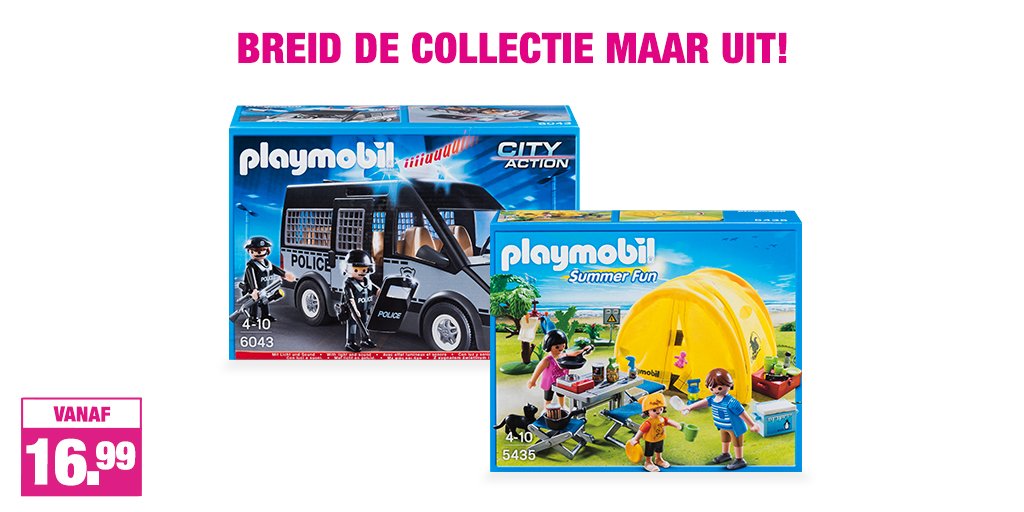 Like als er bij jou thuis ook een hele collectie Playmobil ligt!