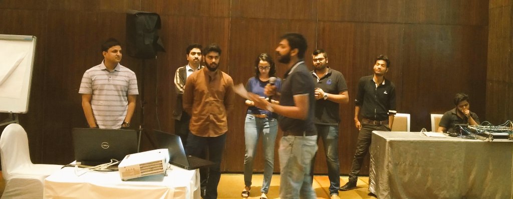 AP_OneDigital's tweet photo. Team 02 presents its case to the audience. #APOneDigital https://t.co/UFiH4xMXww