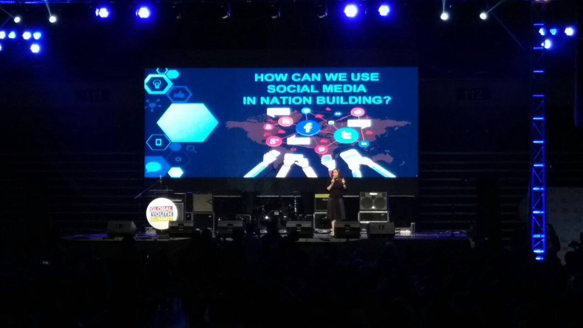 What kind of nation do you want to build? <a href="/iamkarendavila/">Karen Davila</a> sharing insights into the role of social media #GlobalYouth4SDGs #GPYE