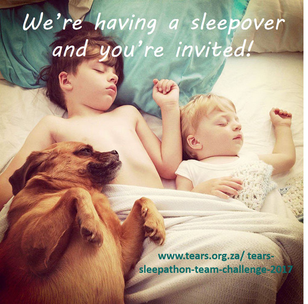 We're having a sleepover and you're invited! You can find all the details here: tears.org.za/tears-sleepath… <a href="/Smile904FM/">Smile90.4 FM</a>