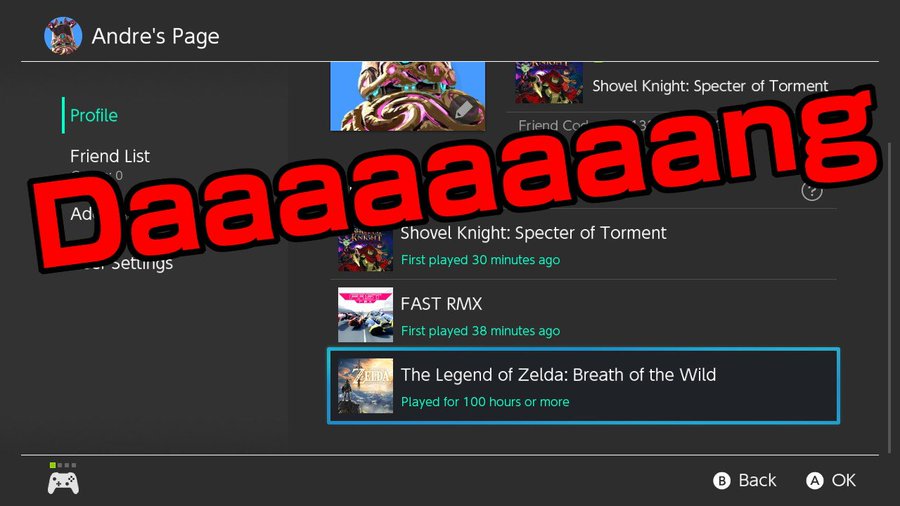 Nintendo Switch 本体から確認できる プレイ時間の表示機能 はゲームの初プレイ時から10日後に開放か Automaton