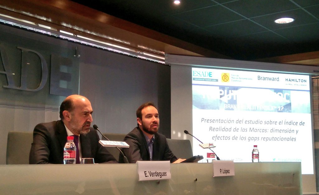 JIglesiasOtero's tweet image. Comienza la presentación del #realityindex en ESADE que analiza la autenticidad de las principales marcas españolas