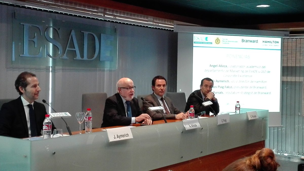 BrandsofSpain's tweet image. &apos;Marca y reputación, dos caras de la misma moneda&apos; @aalloza #realityindex @Branward @ESADE @hamilton_global