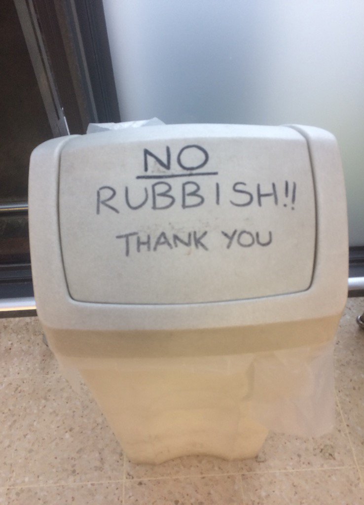charlieconnelly's tweet photo. When a bin gets above itself. https://t.co/fu0qwIbb4r