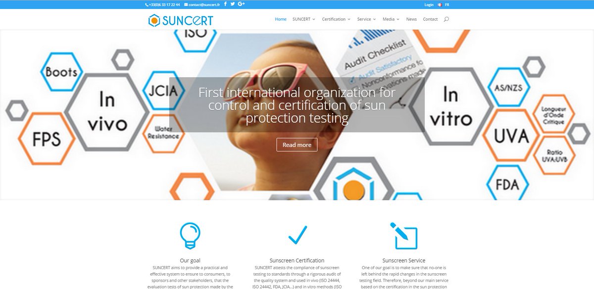 SUNCERT_SAS's tweet photo. Our website has been optimized to be a real tool for your sunscreen development such as regulations and new features to be implemented soon. https://t.co/iLyNjQjw6z