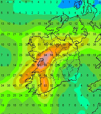 High risk of spot and localised flooding over the coming 72hrs across parts of #IRELAND. 
Clear ground drains on properties etc.
