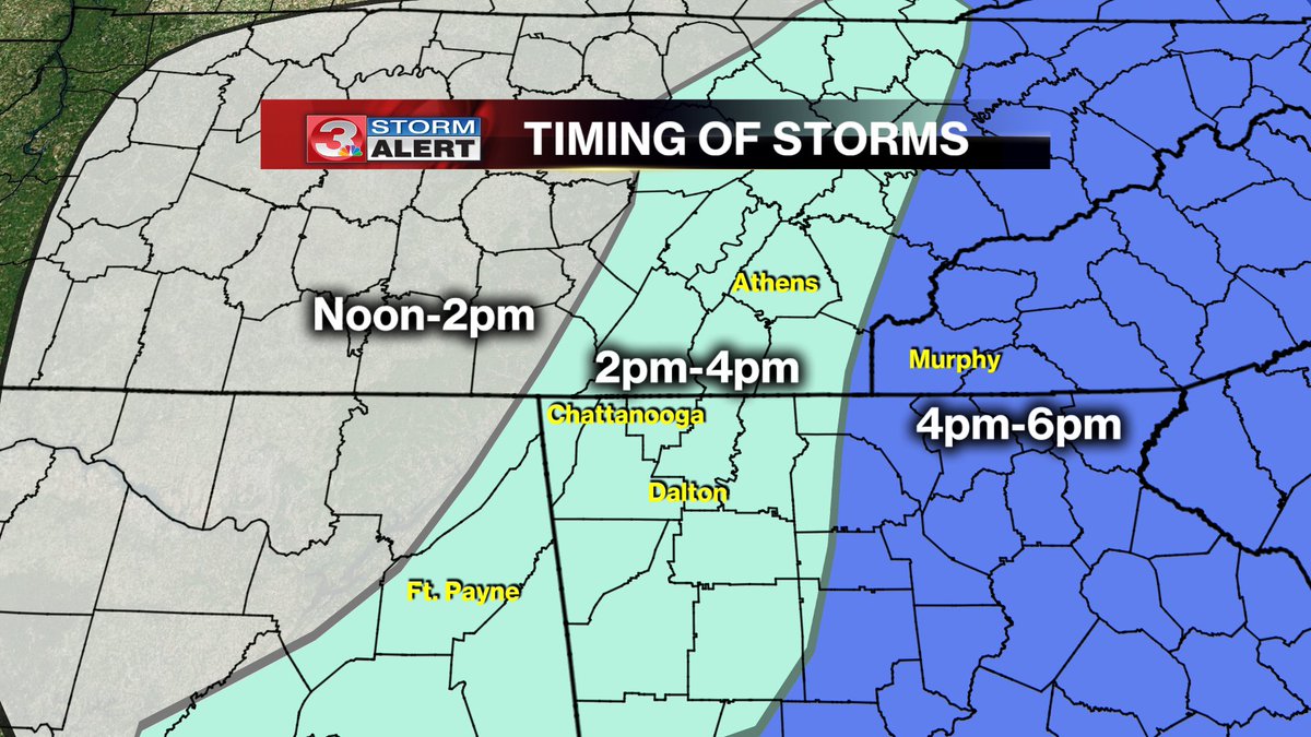 Local3Weather's tweet image. Rough timing of storms moving through your area today
#CHAwx