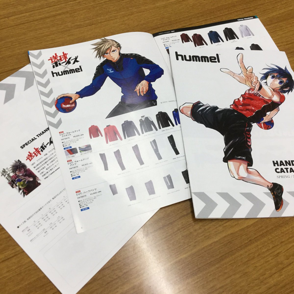 hummel on Twitter: "本日よりヒュンメルハンドボールカタログの配布を開始。「送球ボーイズ」とのコラボで完成したんですよねー