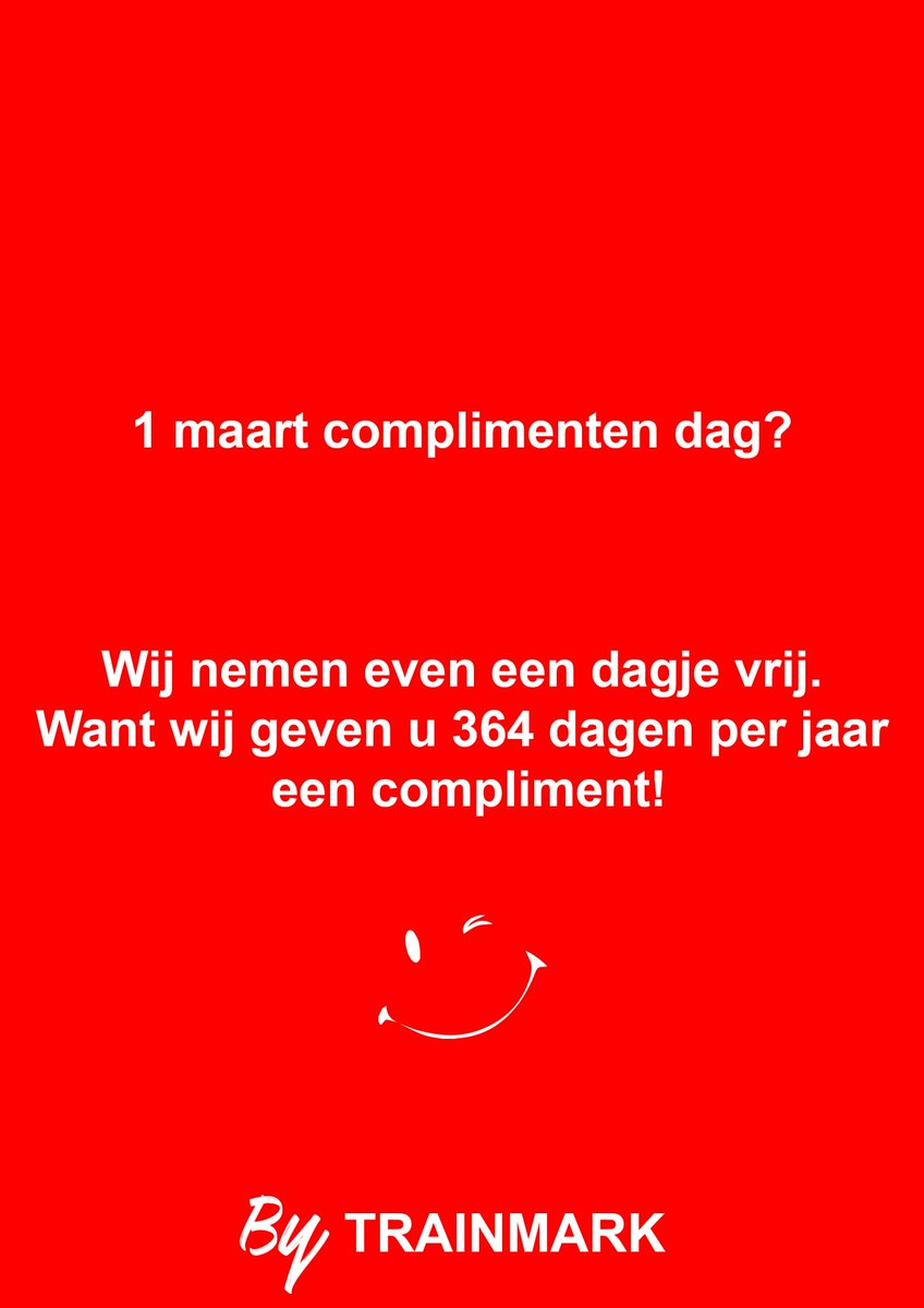 #complimentendag