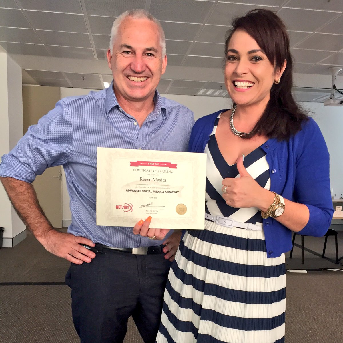 RuthMCross's tweet photo. Advanced Social Media Strategy with Tim @net101courses was EXCELLENT stuff! Need the cable from his brain to mine. #net101 #infodownload https://t.co/DrrFJQ7Awt