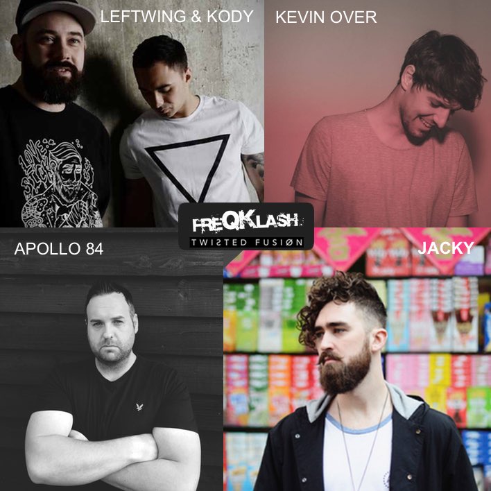 freQKlash's tweet photo. HEADLINERS! Coming to a park near us! @LeftwingKody @apollo84music @jacky__music @kevinovermusic 30/4/17 🔊💥 https://t.co/jiDGiCZlIy