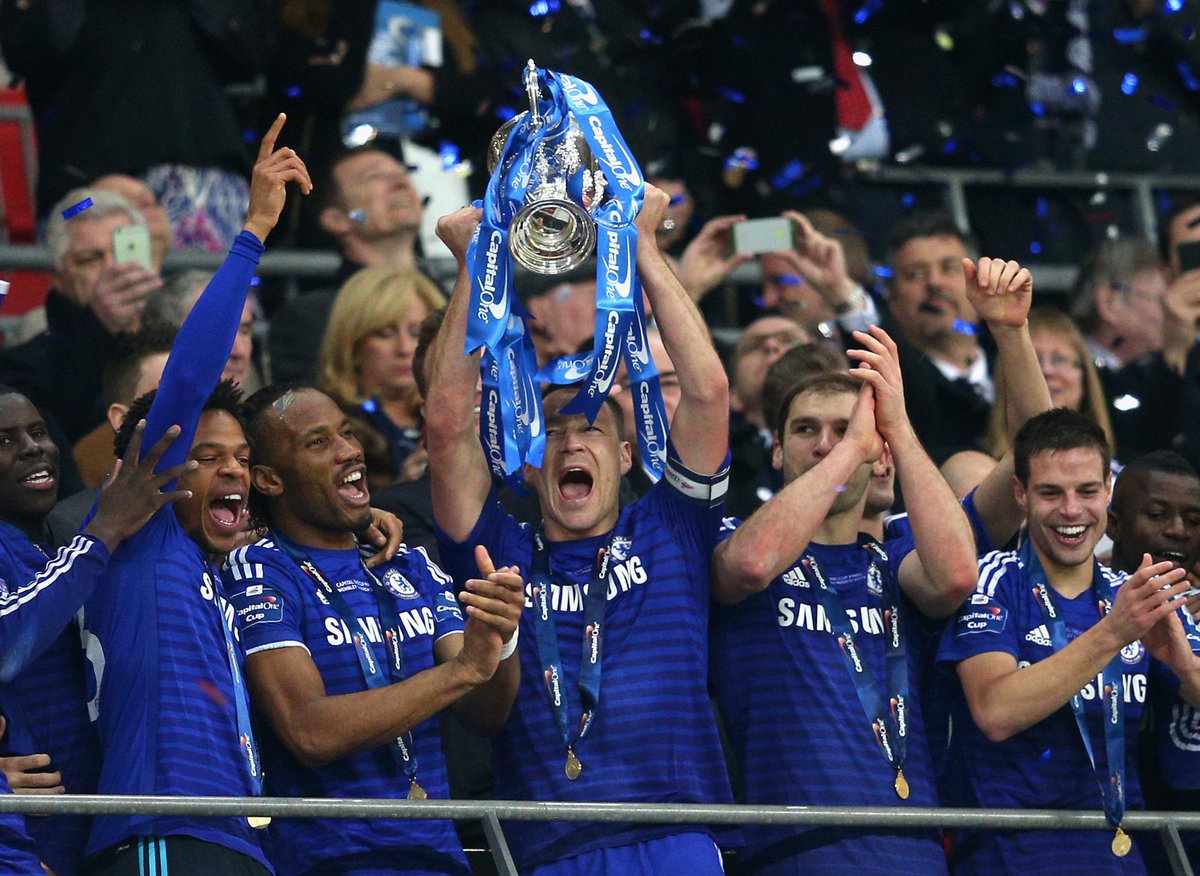 ChelseaFC's tweet photo. 🏆 We lifted the League Cup on this day in 2015! https://t.co/bceEORF145