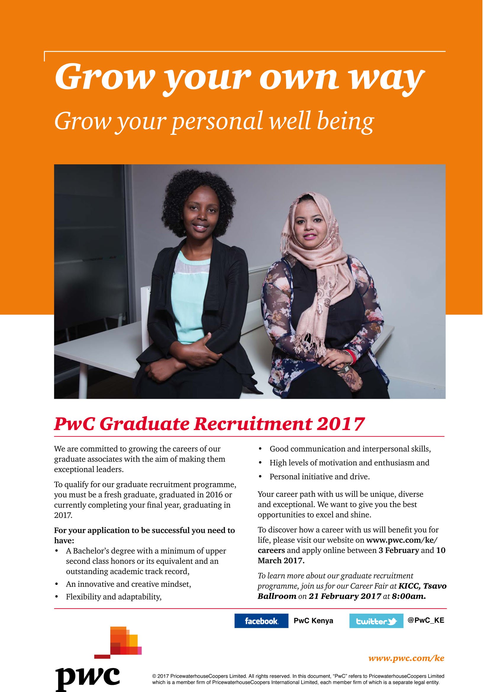 PwC Kenya on X: &ldquo;The #PwC Graduate Program application process is 