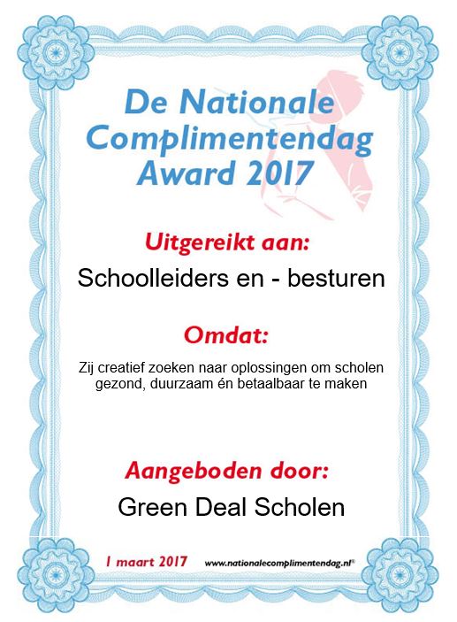 Op #Complimentendag mag best eens gezegd worden dat zóveel #schoolbesturen en #schoolleiders écht goed bezig zijn! #duurzaam #gezond #school