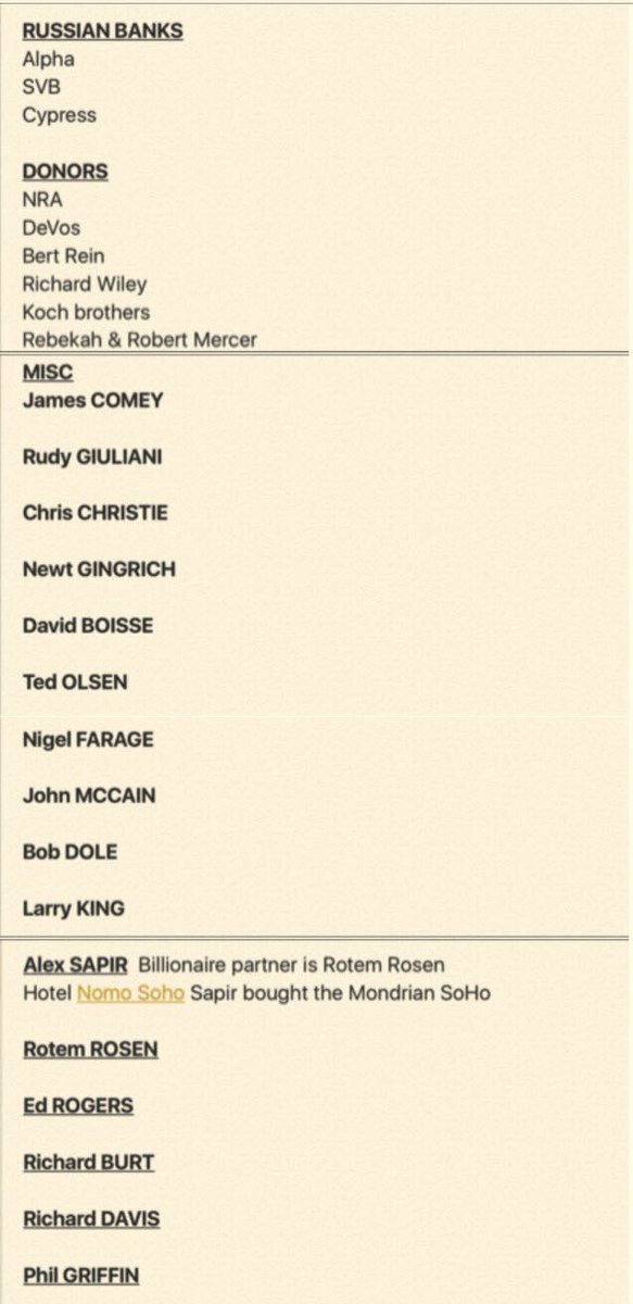 igob4u2's tweet photo. @Ann6217 @SenJohnMcCain @SenateMajLdr @senmarcorubio partial list 😫 #TrumpRussia #illegitimatePresident #Revote2017 scotus #case16-907 https://t.co/LxsJe1MrFo