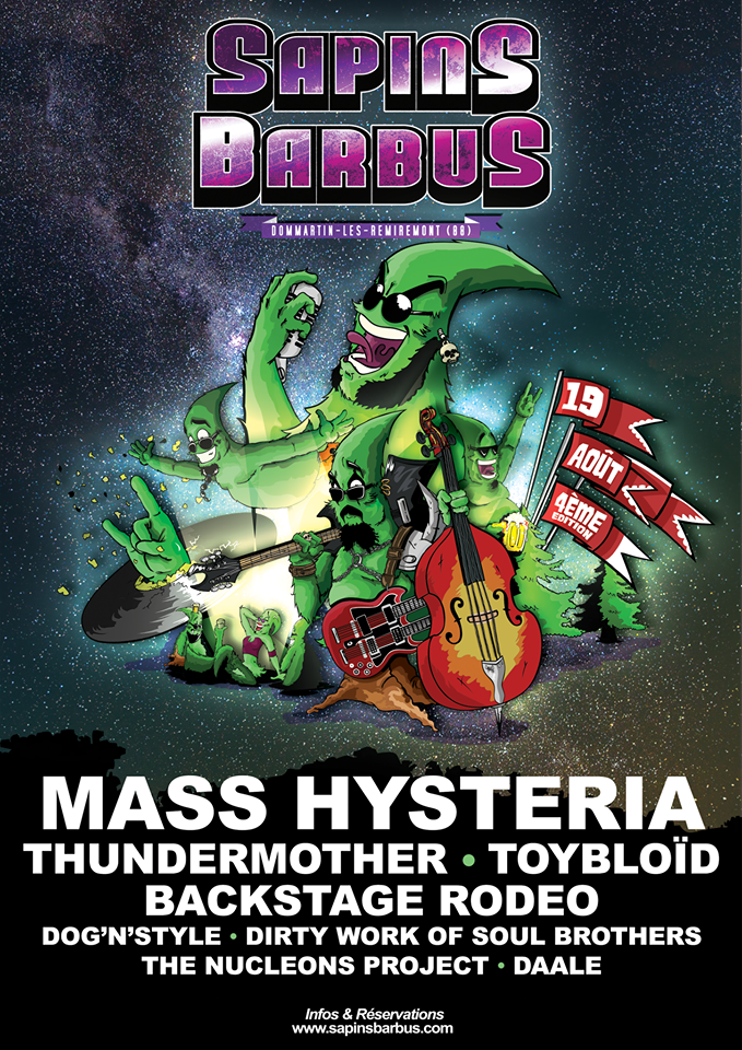 #programmation #rock #çavaenvoyerdubois #préventesenligne #8groupes #sapinsbarbusfestival #vosges #festivalquidéchire #sapins #affichequitue
