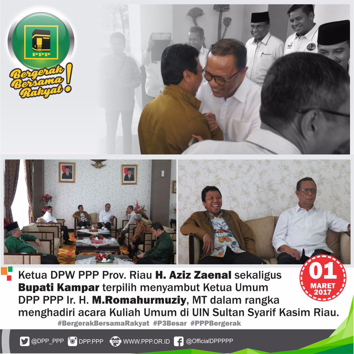 Tiba di Bandara Sultan Syarif Kasim II, disambut Ketua DPW PPP Riau / Bupati Tepilih Kampar
<a href="/DPP_PPP/">DPP PPP</a> @MRomahurmuziy