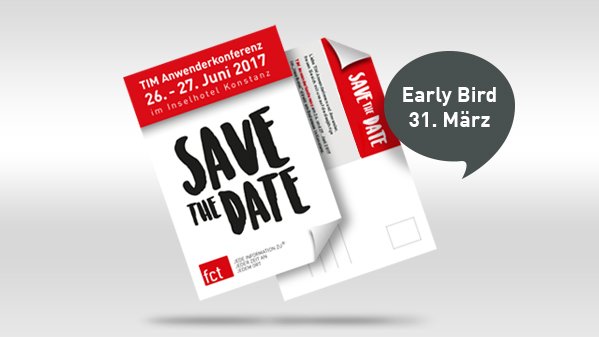 die_fischers's tweet image. 📢 #SaveTheDate Frühe Vögel aufgepasst: Bis zum 31.03. zur TIM Anwenderkonferenz 2017 anmelden &amp;amp; sparen fct.de/anwenderkonfer… 💪 #techcomm
