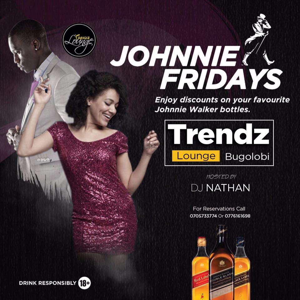 LeilaKayondo00's tweet photo. @TrendzLoungeUg  brings you the biggest friday party #JohnnieWalkerFridays ft DJ Nathan come lets enjoy @johnniewalkerug Fridays https://t.co/nT71BCFmge
