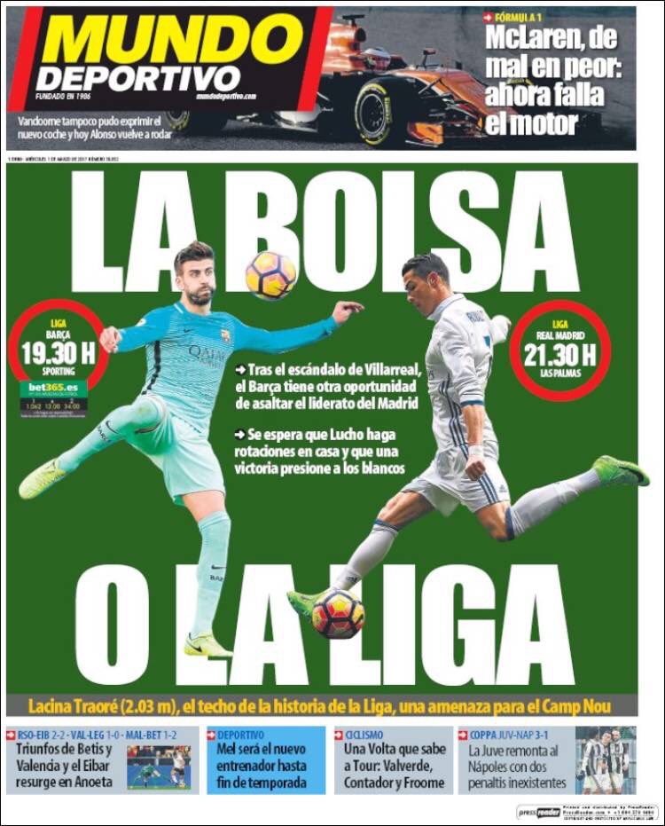 CanBenet's tweet photo. #PortadesEsportives #canbenet 
#tresentres #labolsa #laliga #pletorico #luisenrique #messi #fcb #sporting #RM #laspalmas #jese #lagarrotxa https://t.co/yT22TvqMZ8