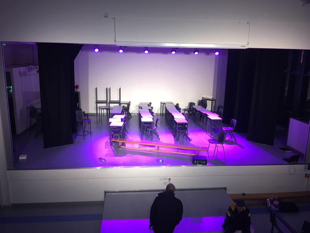 MounthawkMercy's tweet photo. Very exciting to see our new stage lighting installed last night. Great work by @alanjohnson007 and team. https://t.co/zqig5s3V4T