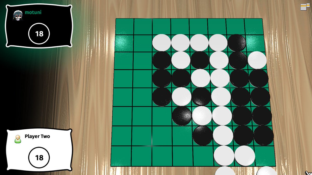 m0tuni's tweet image. 多分コントローラー操作だとズラせば置けるわこれ…オセロにおける禁じ手すぎるぞこれ…
