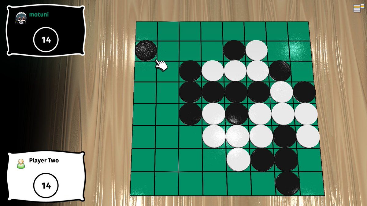m0tuni's tweet image. 投げられたオセロやってるんだけどなんかこのオセロ隅っこめっちゃ粉吹いててひどい