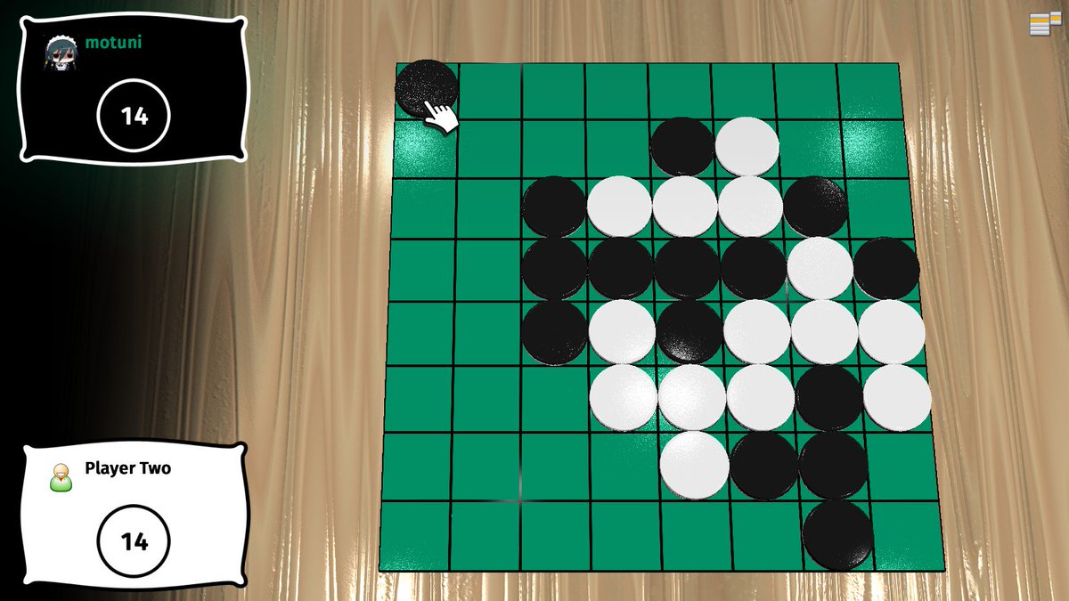 m0tuni's tweet image. 投げられたオセロやってるんだけどなんかこのオセロ隅っこめっちゃ粉吹いててひどい
